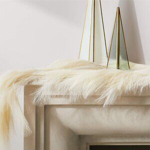 CB2 Faux Ivory Pampas Grass Garland 84"